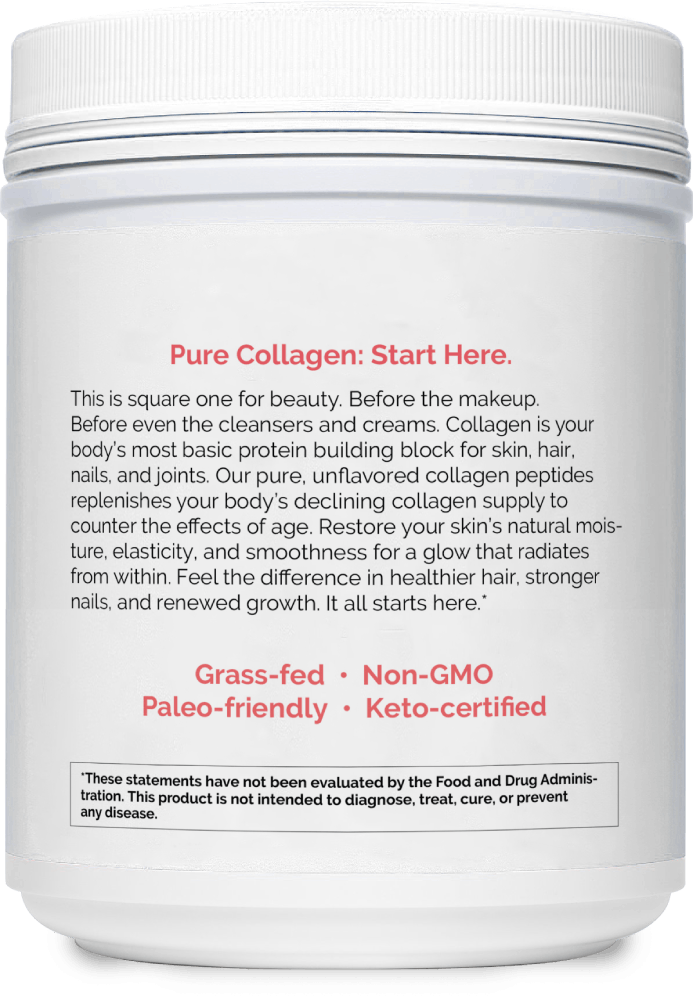 Pure Collagen Peptides Powder Container